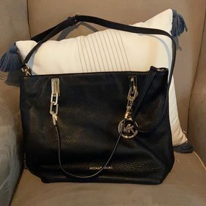Michael Kors Black Leather Crossbody Purse